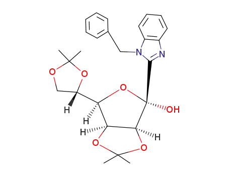 1-(1-benzyl-1<i>H</i>-benzoimidazol-2-yl)-<i>O</i><sup>2</sup>,<i>O</i><sup>3</sup>;<i>O</i><sup>5</sup>,<i>O</i><sup>6</sup>-diisopropylidene-<i>L</i>-<i>gulo</i>-[1]hexulose
