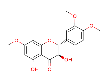 Molecular Structure of 74628-44-7 (4H-1-Benzopyran-4-one,
2-(3,4-dimethoxyphenyl)-2,3-dihydro-3,5-dihydroxy-7-methoxy-,
(2R,3R)-)