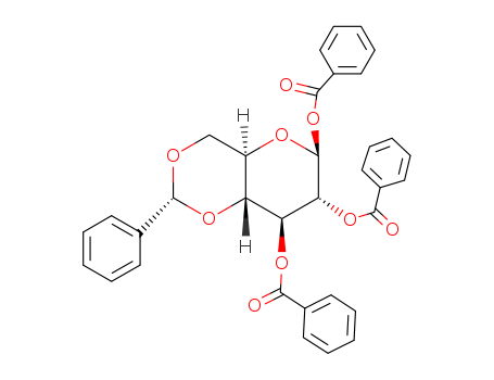 b-D-Glucopyranose,4,6-O-(phenylmethylene)-, tribenzoate (9CI)
