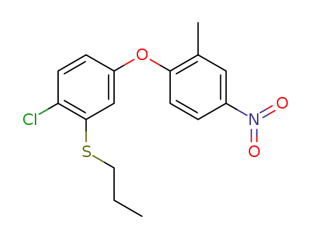 Molecular Structure of 49828-24-2 (Benzene, 1-chloro-4-(2-methyl-4-nitrophenoxy)-2-(propylthio)-)