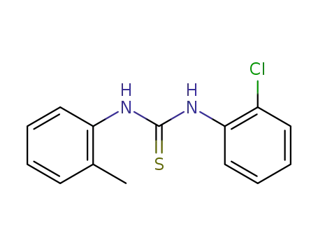 Molecular Structure of 76153-56-5 (<i>N</i>-(2-chloro-phenyl)-<i>N</i>'-<i>o</i>-tolyl-thiourea)