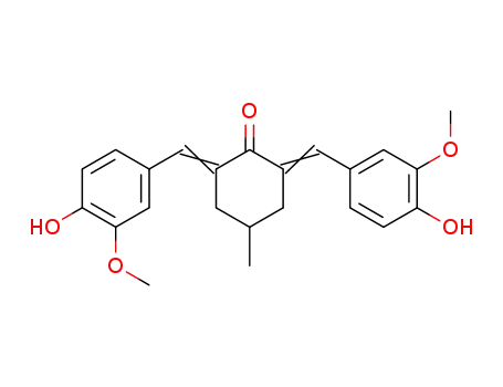 Molecular Structure of 53551-77-2 (Cyclohexanone,
2,6-bis[(4-hydroxy-3-methoxyphenyl)methylene]-4-methyl-)