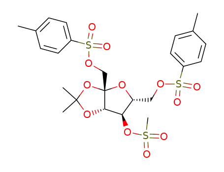 2,3-O-isopropylidene-5-O-methylsulphonyl-1,6-bis-O-(p-tolylsulphonyl)-β-D-fructofuranose