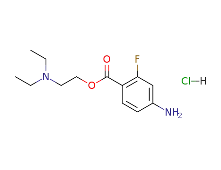 4-amino-2-fluoro-benzoic acid-(2-diethylamino-ethyl ester); hydrochloride