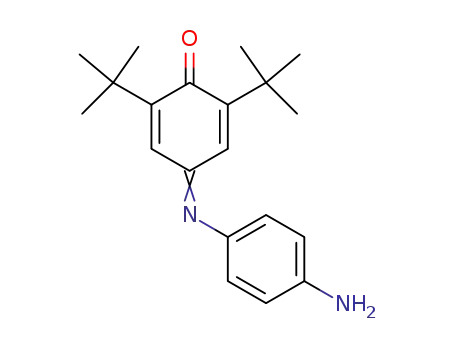 Molecular Structure of 31568-56-6 (2,5-Cyclohexadien-1-one,
4-[(4-aminophenyl)imino]-2,6-bis(1,1-dimethylethyl)-)