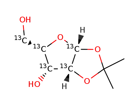 <1,2,3,4,5-13C5>-1,2-O-isopropylidene-α-D-ribofuranose