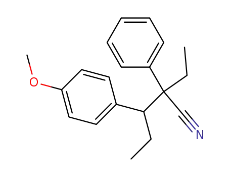 2-ethyl-3-(4-methoxy-phenyl)-2-phenyl-valeronitrile