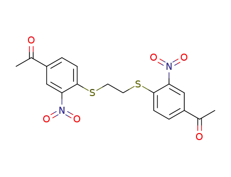 Molecular Structure of 95124-70-2 (1.2-Bis-<2-nitro-4-acetyl-phenylmercapto>-aethan)