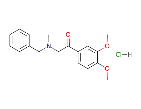 α-(N-methyl-N-benzylamino)-3,4-dimethoxyacetophenone hydrochloride