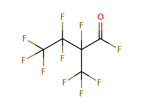Molecular Structure of 754-49-4 (Butanoyl fluoride, 2,3,3,4,4,4-hexafluoro-2-(trifluoromethyl)-)