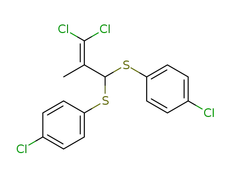 3,3-dichloro-2-methyl-acrylaldehyde-[bis-(4-chloro-phenyl)-dithioacetal]
