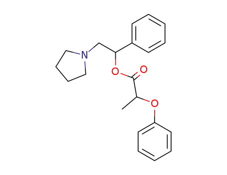 Molecular Structure of 102597-66-0 (1-phenyl-2-pyrrolidin-1-ylethyl 2-phenoxypropanoate)