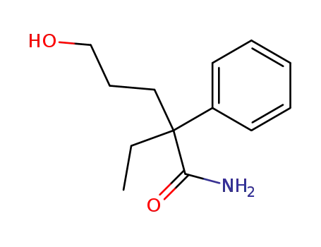 Molecular Structure of 15025-14-6 (ω-Hydroxy-α-ethyl-α-phenyl-valeramid)