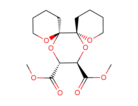 Molecular Structure of 189367-74-6 (1,8,13,16-Tetraoxadispiro[5.0.5.4]hexadecane-14,15-dicarboxylic
acid, dimethyl ester, (6R,7R,14R,15R)-)