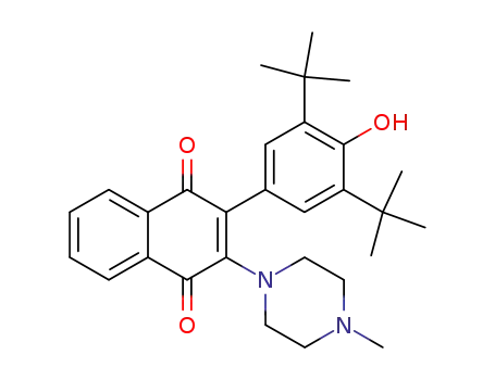 2-(3,5-Di-tert-butyl-4-hydroxyphenyl)-3-(N-methylpiperazin-1-yl)-1,4-naphthochinon