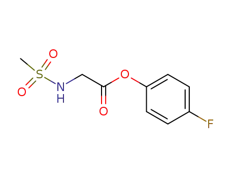 Molecular Structure of 36092-95-2 (Glycine, N-(methylsulfonyl)-, 4-fluorophenyl ester)