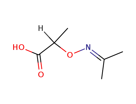 Molecular Structure of 5001-36-5 (Propanoic acid,2-[[(1-methylethylidene)amino]oxy]-)