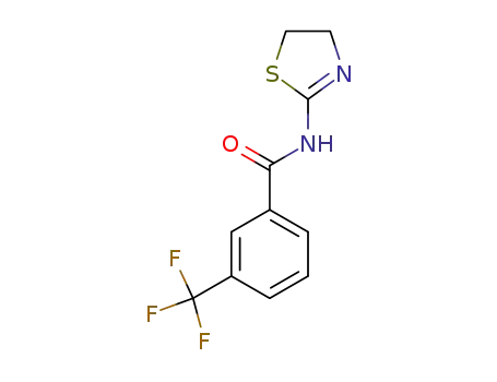 Molecular Structure of 72239-23-7 (N-(4,5-dihydro-1,3-thiazol-2-yl)-3-(trifluoromethyl)benzamide)