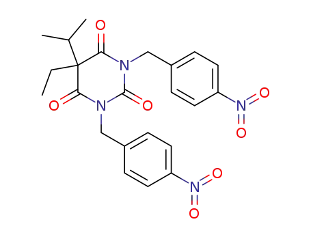 5-ethyl-5-isopropyl-1,3-bis-(4-nitro-benzyl)-pyrimidine-2,4,6-trione
