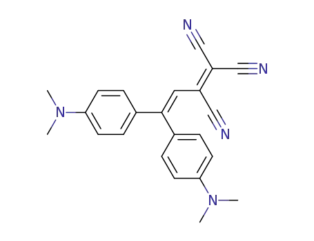 Molecular Structure of 102888-98-2 (4,4-bis-(4-dimethylamino-phenyl)-buta-1,3-diene-1,1,2-tricarbonitrile)