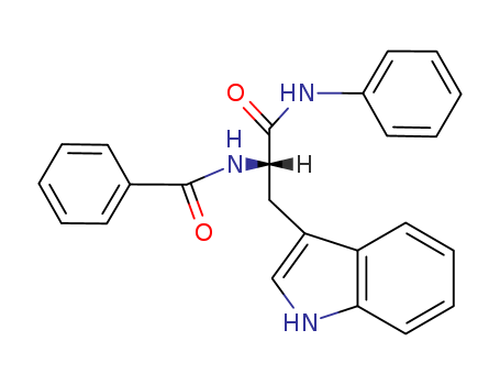 1H-Indole-3-propanamide, a-(benzoylamino)-N-phenyl-, (S)-