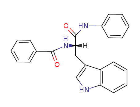 Molecular Structure of 143504-98-7 (1H-Indole-3-propanamide, a-(benzoylamino)-N-phenyl-, (S)-)