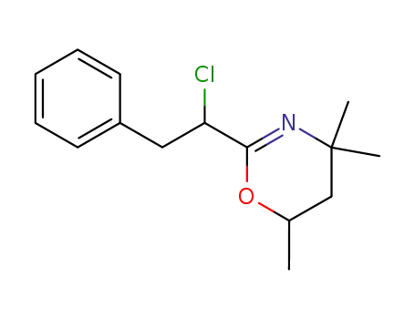 2-(1-chloro-2-phenyl-ethyl)-4,4,6-trimethyl-5,6-dihydro-4<i>H</i>-[1,3]oxazine