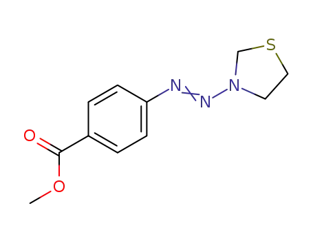 Molecular Structure of 117769-03-6 (3-(p-methoxycarbonylphenylazo)-1,3-thiazolidine)
