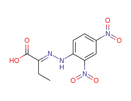 Molecular Structure of 20724-94-1 (2-[(2,4-dinitro-phenyl)-<i>seqtrans</i>-hydrazono]-butyric acid)
