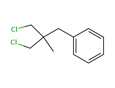 Molecular Structure of 40548-56-9 ([3-Chloro-2-(chloromethyl)-2-methylpropyl]benzene)