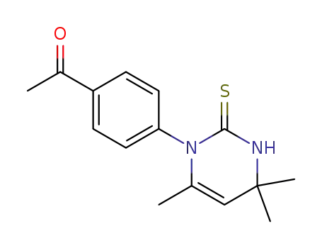 Molecular Structure of 63990-68-1 (4'-(1,4-Dihydro-2-mercapto-4,4,6-trimethylpyrimidin-1-yl)acetophenone)