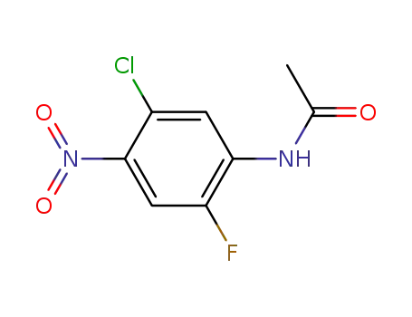 Molecular Structure of 717-04-4 (acetic acid-(5-chloro-2-fluoro-4-nitro-anilide))