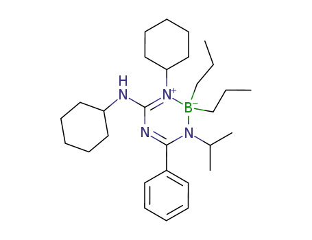 dipropylboryl-[N-(N,N'-dicyclohexylamidino)-N'-isopropylbenzamidinate]