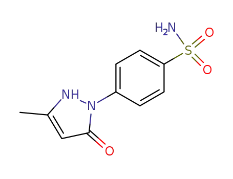 Molecular Structure of 94583-49-0 (4-(3-methyl-5-oxo-2,5-dihydro-pyrazol-1-yl)-benzenesulfonic acid amide)