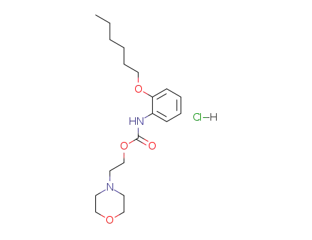 Molecular Structure of 112922-98-2 (2-morpholin-4-ylethyl [2-(hexyloxy)phenyl]carbamate hydrochloride)