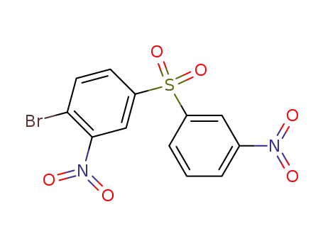 Molecular Structure of 88519-45-3 (Benzene, 1-bromo-2-nitro-4-[(3-nitrophenyl)sulfonyl]-)