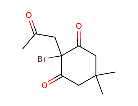 2-Brom-5.5-dimethyl-2-<2-oxo-propyl>-cyclohexan-1.3-dion