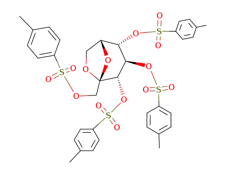 tetrakis-<i>O</i>-(toluene-4-sulfonyl)-β-D-<i>ido</i>-2,7-anhydro-[2]heptulopyranose