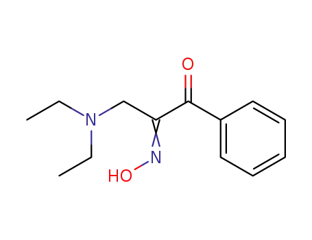 Molecular Structure of 101265-02-5 (3-diethylamino-1-phenyl-propane-1,2-dione-2-oxime)