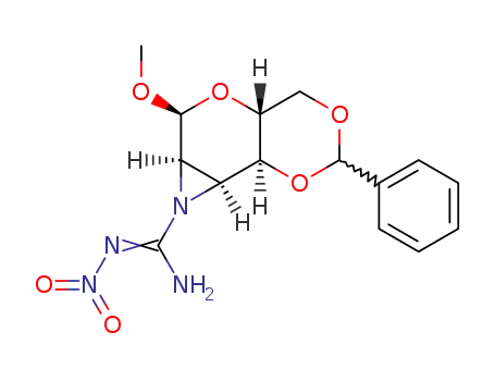 methyl <i>O</i><sup>4</sup>,<i>O</i><sup>6</sup>-(<i>R</i>)-benzylidene-2,3-nitrocarbamimidoylazanediyl-α-<i>D</i>-2,3-dideoxy-allopyranoside