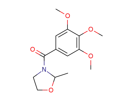 Molecular Structure of 58328-27-1 (2-methyl-3-[(3,4,5-trimethoxyphenyl)carbonyl]-1,3-oxazolidine)