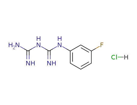 Molecular Structure of 2267-49-4 (1-(3-FLUOROPHENYL)BIGUANIDE HYDROCHLORIDE)