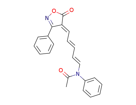 Molecular Structure of 61499-11-4 (Acetamide,N-[5-(5-oxo-3-phenyl-4(5H)- isoxazolylidene)-1,3-pentadienyl]-N-phenyl- )