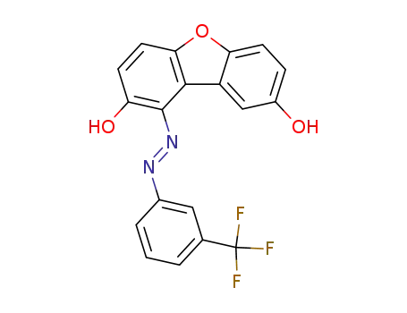 1-(3-trifluoromethyl-phenylazo)-dibenzofuran-2,8-diol