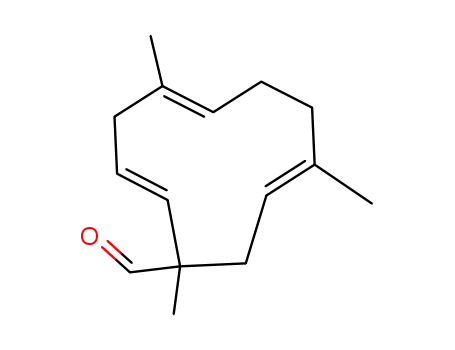 Molecular Structure of 63426-08-4 (2,5,9-Cycloundecatriene-1-carboxaldehyde, 1,5,9-trimethyl-, (E,E,E)-)