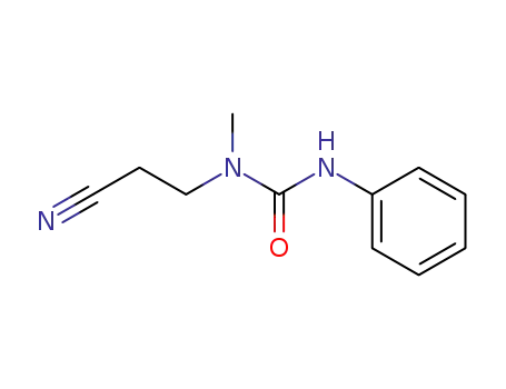 Molecular Structure of 6640-05-7 (1-(2-cyanoethyl)-1-methyl-3-phenylurea)