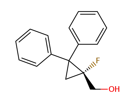 Molecular Structure of 30745-04-1 (((R)-1-Fluoro-2,2-diphenyl-cyclopropyl)-methanol)