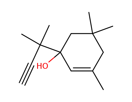 Molecular Structure of 65108-56-7 (2-Cyclohexen-1-ol, 1-(1,1-dimethyl-2-propynyl)-3,5,5-trimethyl-)