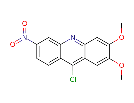 Molecular Structure of 6628-92-8 (9-CHLORO-6,7-DIMETHOXY-3-NITROACRIDINE)