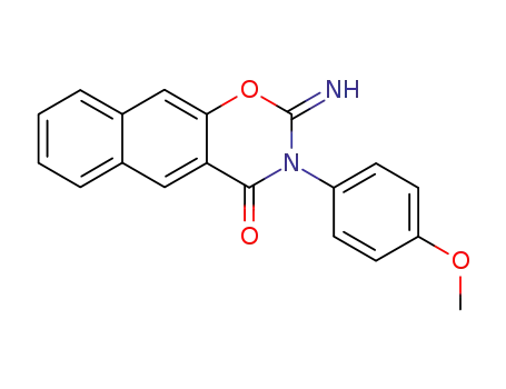 Molecular Structure of 61858-12-6 (4H-Naphth[2,3-e]-1,3-oxazin-4-one,
2,3-dihydro-2-imino-3-(4-methoxyphenyl)-)